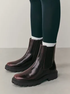 Bourgogne Rouge Brevet - Bottines Forever Comfort® à semelle crantée Chelsea