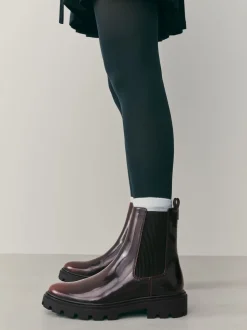 Bourgogne Rouge Brevet - Bottines Forever Comfort® à semelle crantée Chelsea