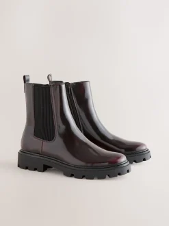 Bourgogne Rouge Brevet - Bottines Forever Comfort® à semelle crantée Chelsea