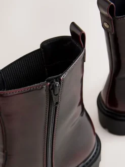 Bourgogne Rouge Brevet - Bottines Forever Comfort® à semelle crantée Chelsea