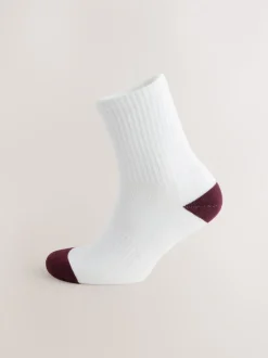 Bout de talon blanc riche - Lot de 4 chaussettes de sport
