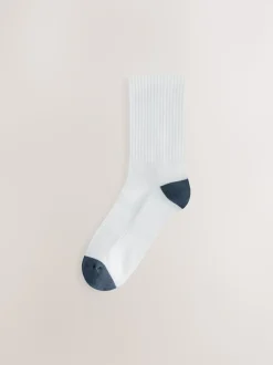Bout de talon blanc riche - Lot de 4 chaussettes de sport