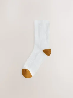 Bout de talon blanc riche - Lot de 4 chaussettes de sport