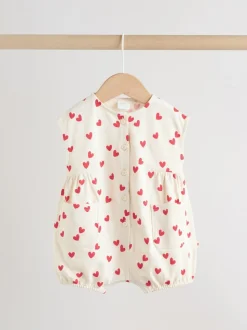 Boutonné imprimé Cœur Rouge - Barbotteuses