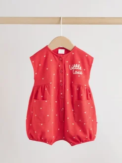 Boutonné imprimé Cœur Rouge - Barbotteuses