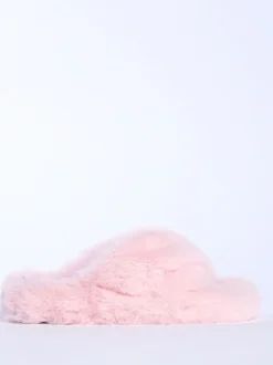 Boux Avenue - Chaussons à semelle crantée et à bandes croisées