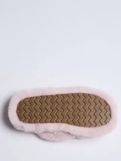 Boux Avenue - Chaussons à semelle crantée et à bandes croisées