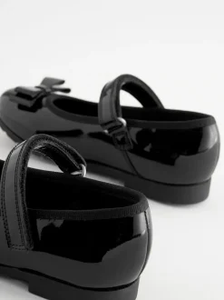 Brevet noir - Babies School en cuir avec nœud