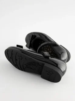 Brevet noir - Babies School en cuir avec nœud