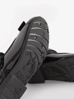 Brevet noir - Babies School en cuir avec nœud