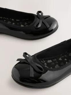 Brevet noir - Chaussures d’école de ballerine en cuir