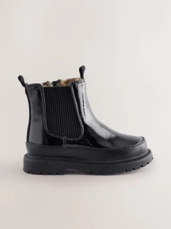 Brevet noir - Grosses bottines Chelsea