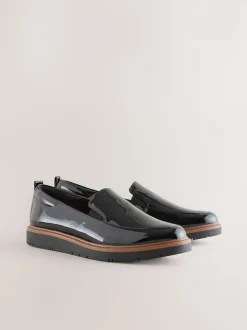 Brevet noir - Mocassins Forever Comfort® à enfiler propres à semelle épaisse