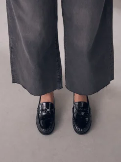 Brevet noir - Mocassins Forever Comfort® à bout froncé avec nœud