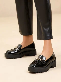 Brevet noir - Mocassins Lipsy en similicuir à mors épais