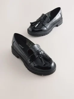 Brevet noir - Mocassins épais à pampilles pour l’école