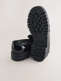 Brevet noir - Mocassins épais à pampilles pour l’école