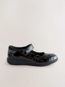 Brevet noir - Nœud Mary Jane Chaussures d'école