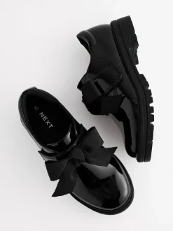 Brevet noir - Nœud Monkstrap Chunky Chaussures d'école