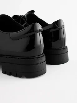 Brevet noir - Nœud Monkstrap Chunky Chaussures d'école