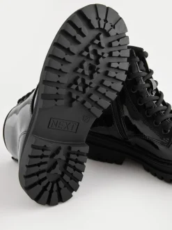 Brevet noir - Warm Lined À lacets Ankle Bottes