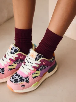 brillant - Baskets à lacets color block