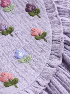 Brodé violet - Barboteuse Bloomer pour bébé (0mths-2yrs)