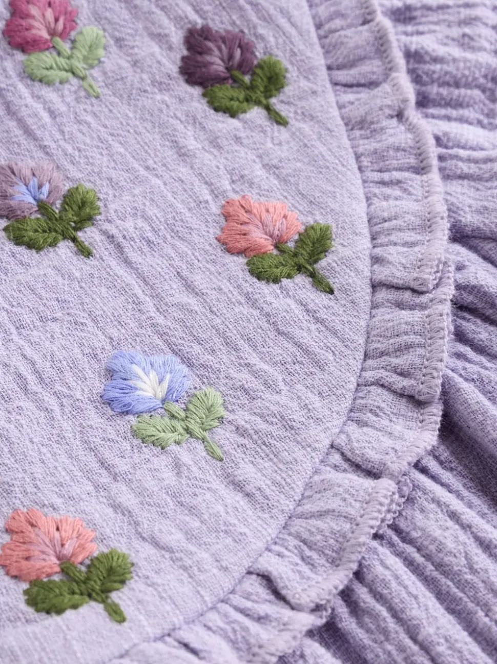 Brodé violet - Barboteuse Bloomer pour bébé (0mths-2yrs)