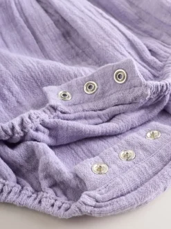 Brodé violet - Barboteuse Bloomer pour bébé (0mths-2yrs)