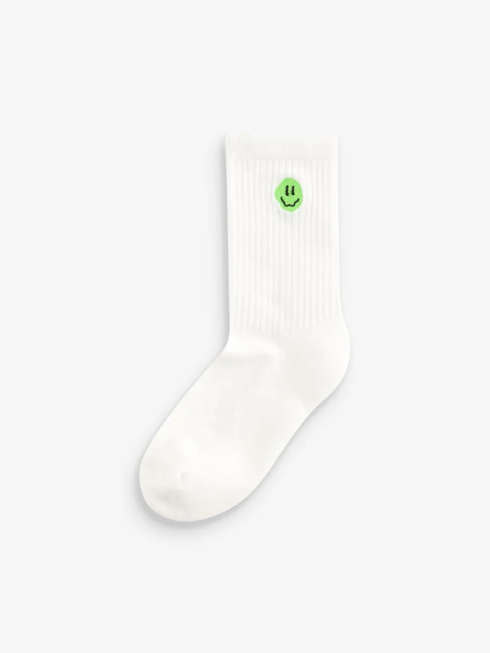 Broderies de visage souriant - Lot de 5 paires de chaussettes côtelées Sport