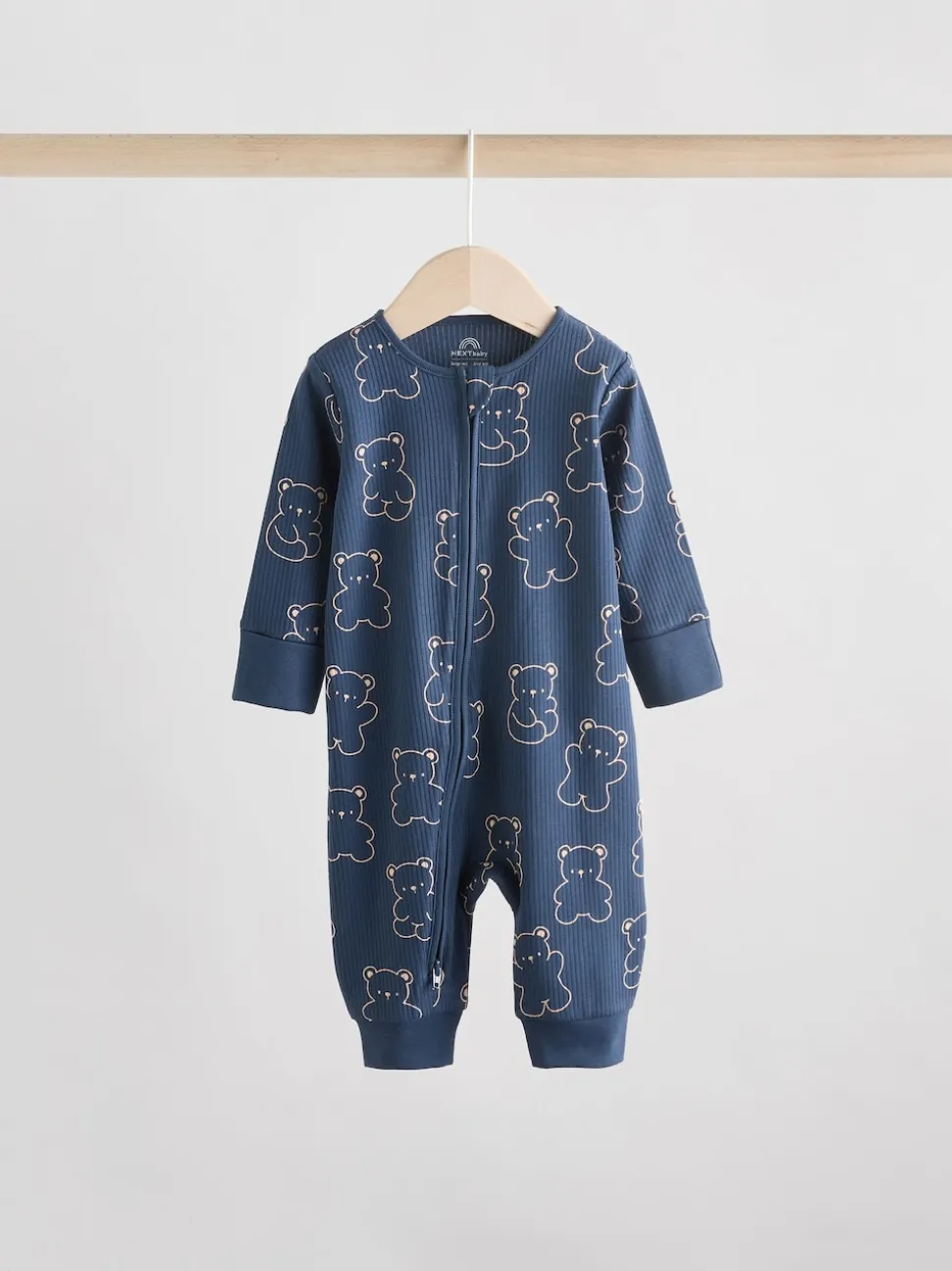 Brown/Marine - Lot de 3 dors-bien bébé en coton sans pieds à fermeture éclair bidirectionnelle (0mois-3ans)