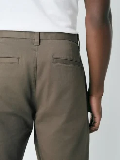 Brun clair - Ajustement droit - Pantalon chino stretch