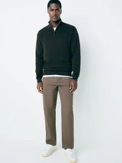 Brun clair - Ajustement droit - Pantalon chino stretch