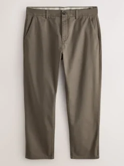 Brun clair - Ajustement droit - Pantalon chino stretch