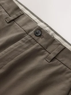 Brun clair - Ajustement droit - Pantalon chino stretch