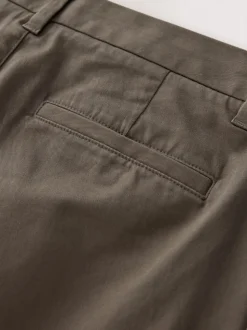 Brun clair - Ajustement droit - Pantalon chino stretch