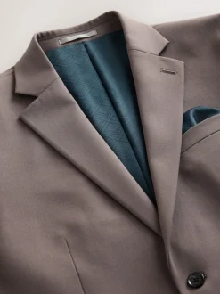 Brun clair - Ajustement régulier - Veste de costume stretch Motionflex