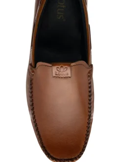 Brun clair - Chaussures de conduite Lotus décontractées à enfiler