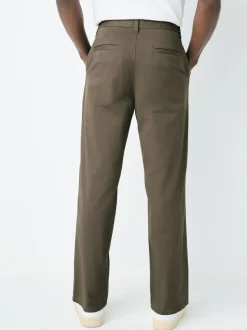Brun clair - Coupe ample - Pantalon chino stretch
