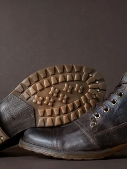 Brun clair - Coupe classique - Dune London bottines Simon en cuir robuste