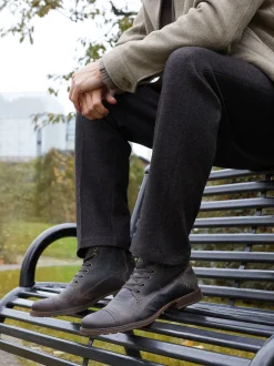 Brun clair - Coupe classique - Dune London bottines Simon en cuir robuste