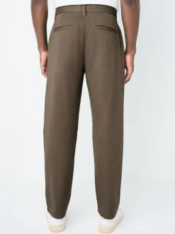 Brun clair - Coupe fuselée régulière - Pantalon chino stretch