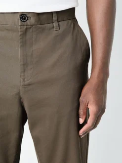 Brun clair - Coupe fuselée régulière - Pantalon chino stretch