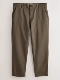 Brun clair - Coupe fuselée régulière - Pantalon chino stretch