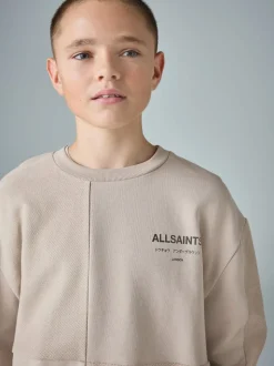 Brun clair - Ensemble sweat-shirt et joggings smALLSAINTS Underground oversize à empiècement texturé