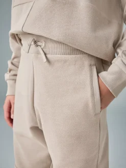 Brun clair - Ensemble sweat-shirt et joggings smALLSAINTS Underground oversize à empiècement texturé