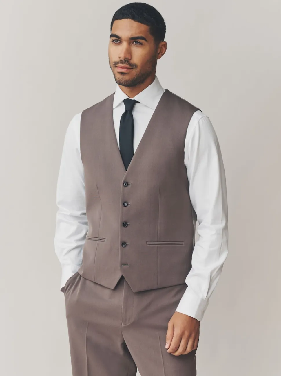 Brun clair - Gilet extensible Motionflex à coupe régulière