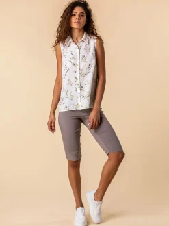 Brun clair - Short Roman stretch longueur genoux