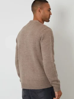 Brun clair - Threadbare Col en V en maille Cardigan