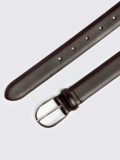 Brun foncé - Ceinture MOSS en cuir italien